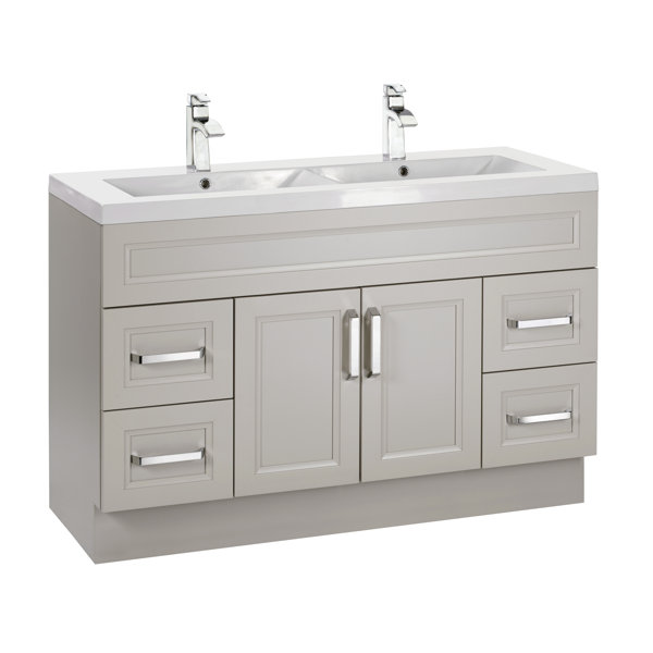Ebern Designs Syble 48'' Double Bathroom Vanity with Top & Reviews